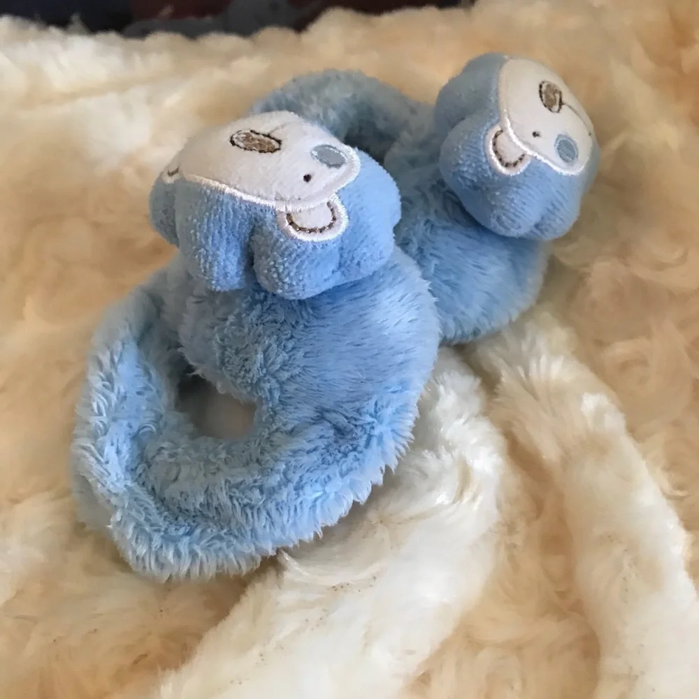 Newborn Baby Fuzzy Teddy Bear Slipper Booties